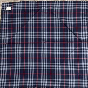 Burberry Navy Plaid Handkerchief